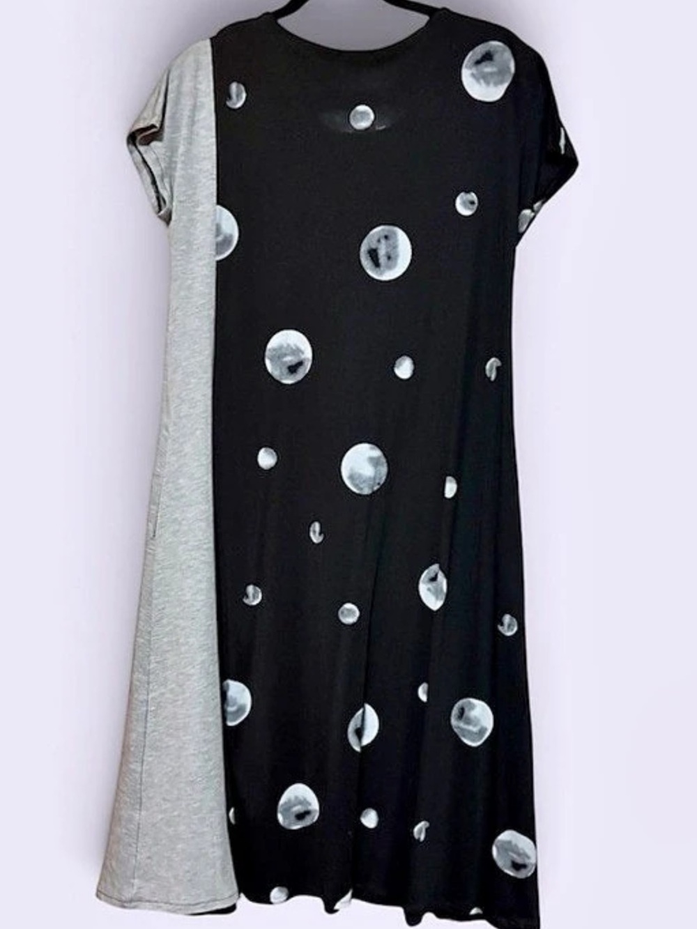 Shana Moon Maxi Dress in Black & Gray Medium